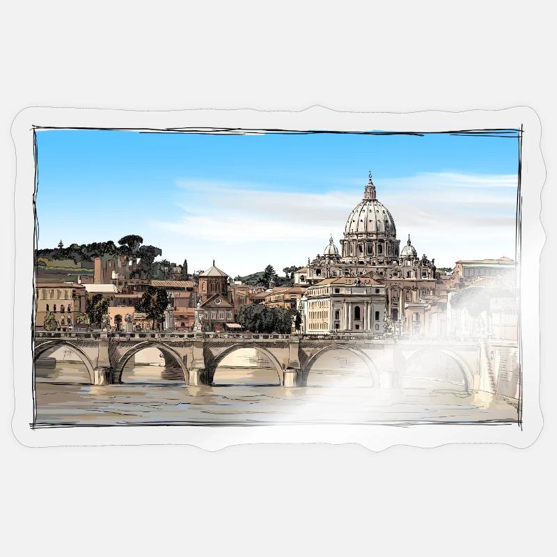 Rom - Sticker Größe S (10 x 10 cm) - Transparent glänzend