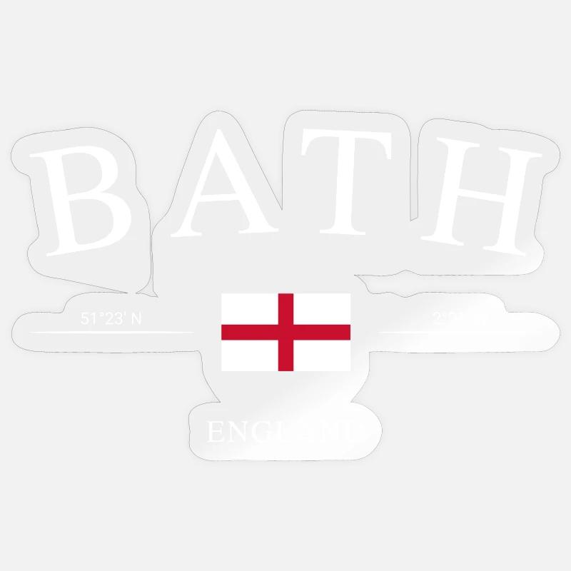 Bath England – Urlaub Souvenir & Geschenk - Sticker Größe S (10 x 10 cm) - Transparent glänzend