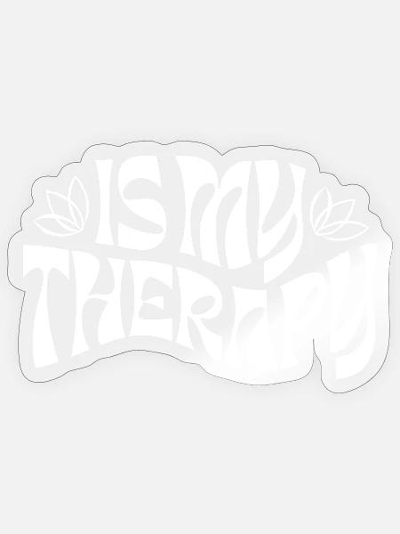 Is My Therapy – Retro Statement - Sticker Größe S (10 x 10 cm) - Transparent glänzend