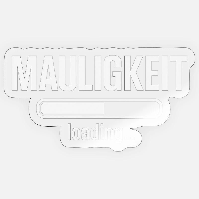 Mouthiness – Loading... - Sticker size S (10 x 10 cm) - transparent glossy