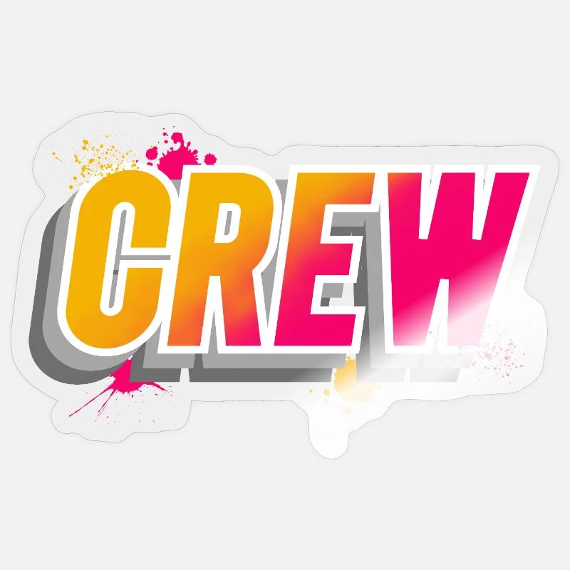 équipage - Sticker taille S (10 x 10 cm) - brillant transparent