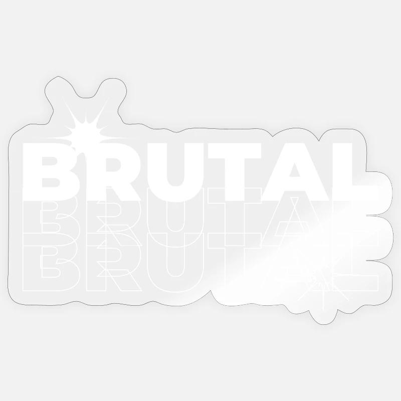Brutal Echo Geometric Print - Sticker size S (10 x 10 cm) - transparent glossy