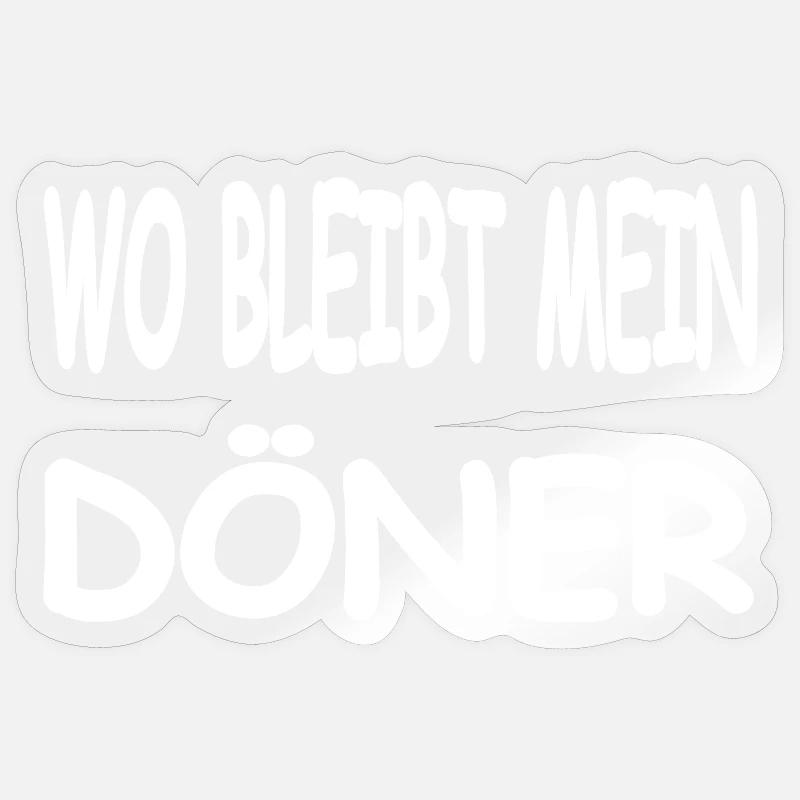 Kebab - Sticker taille S (10 x 10 cm) - brillant transparent