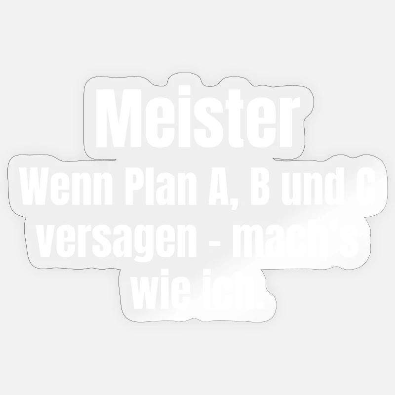 Plan Maître de Sort A B C Échec - Sticker taille S (10 x 10 cm) - brillant transparent