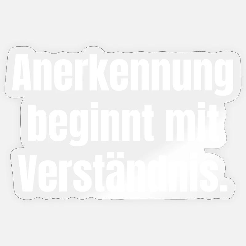 Recognition begins with understanding Sticker size S (10 x 10 cm)