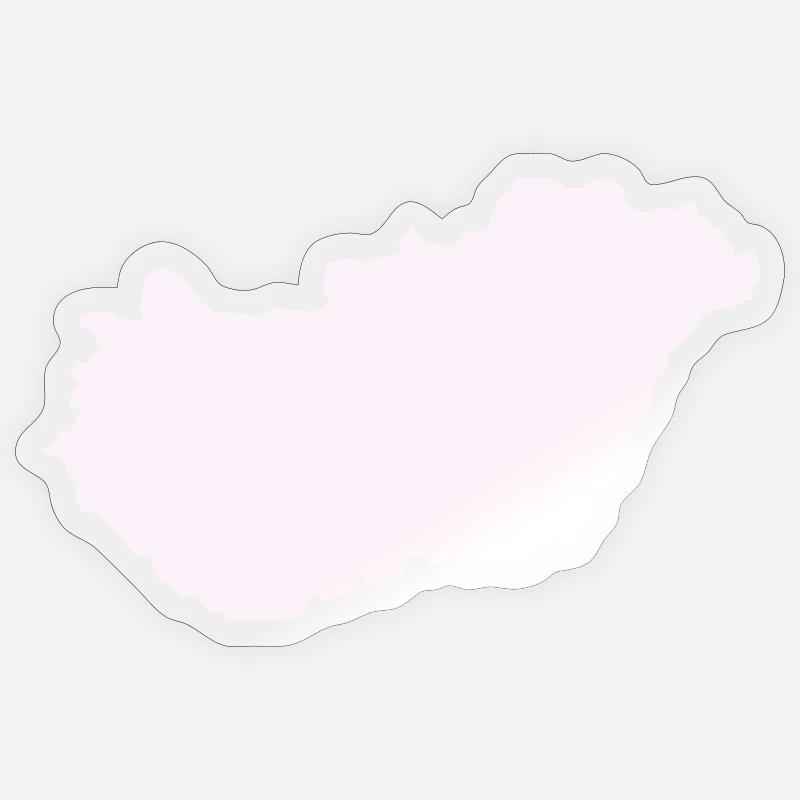 Pays hongrois - Sticker taille S (10 x 10 cm) - brillant transparent