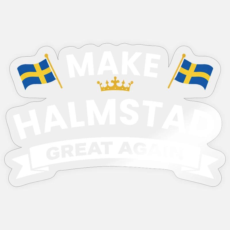 Halmstad City Pride Flags Sticker size S (10 x 10 cm)