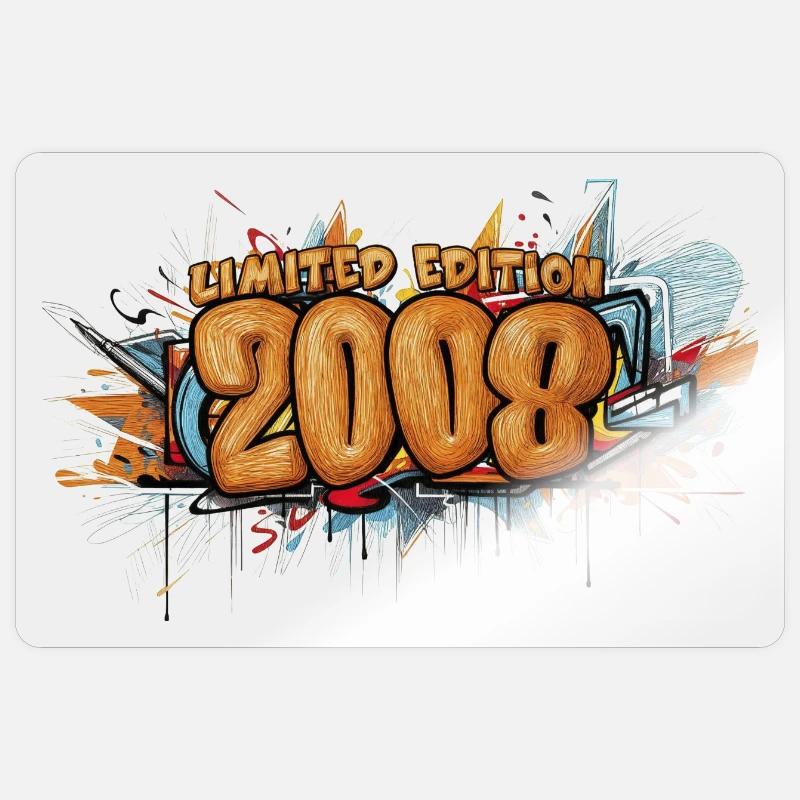 Limited Edition 2008 Graffiti - Sticker Größe S (10 x 10 cm) - Transparent glänzend