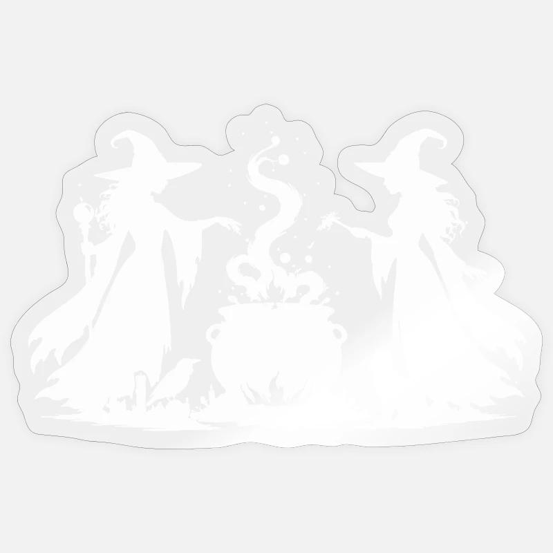 chaudron de sorcière Sticker taille S (10 x 10 cm)