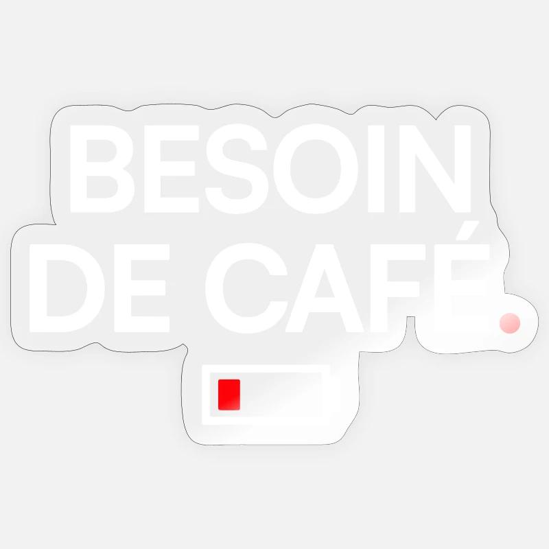 COFFEE NEED | Coffee Humor - Sticker size S (10 x 10 cm) - transparent glossy