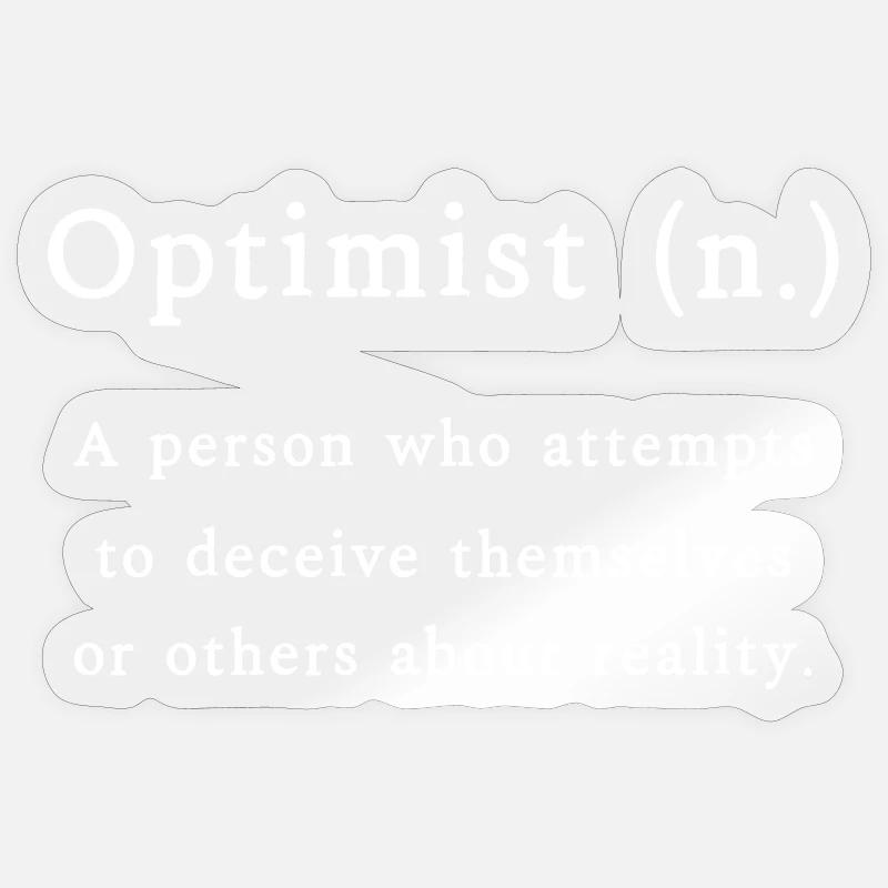 Optimist Definition - Sticker Größe S (10 x 10 cm) - Transparent glänzend