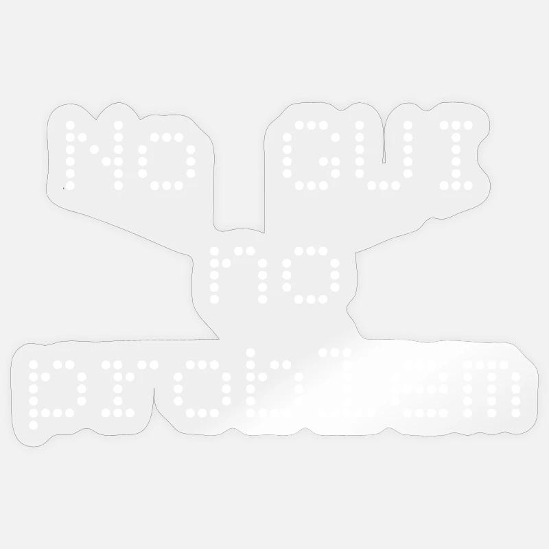 Pas d’interface graphique, pas de problème - Sticker taille S (10 x 10 cm) - brillant transparent