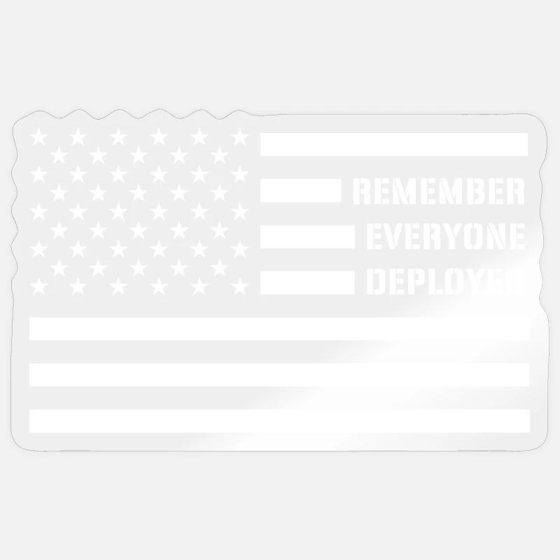 Remember Everyone Deployed RED Friday Troops Sticker size S (10 x 10 cm)