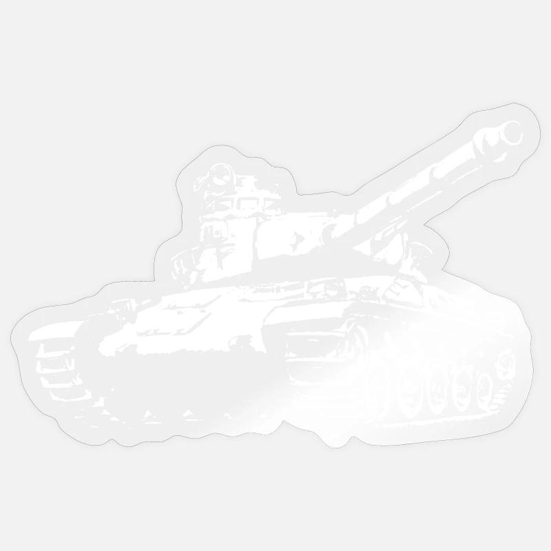 AMX 30 blanc - Sticker taille S (10 x 10 cm) - brillant transparent