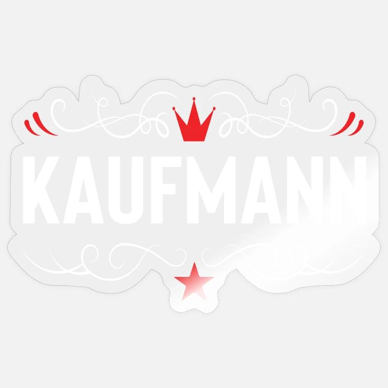 Kaufmann Beruf - Sticker Größe S (10 x 10 cm) - Transparent glänzend