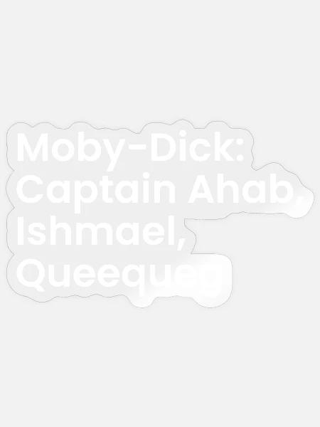 Moby-Dick-Typografie - Sticker Größe S (10 x 10 cm) - Transparent glänzend