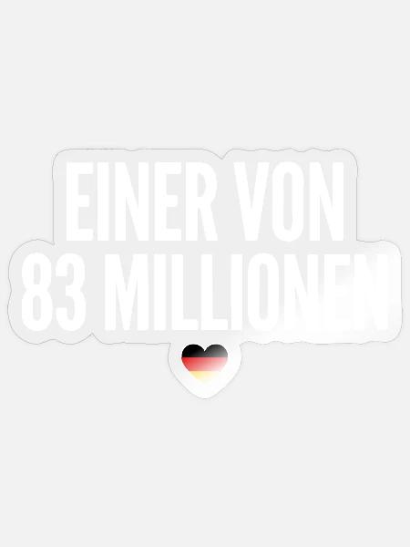 Einer Von 83 Millionen - Sticker Größe S (10 x 10 cm) - Transparent glänzend