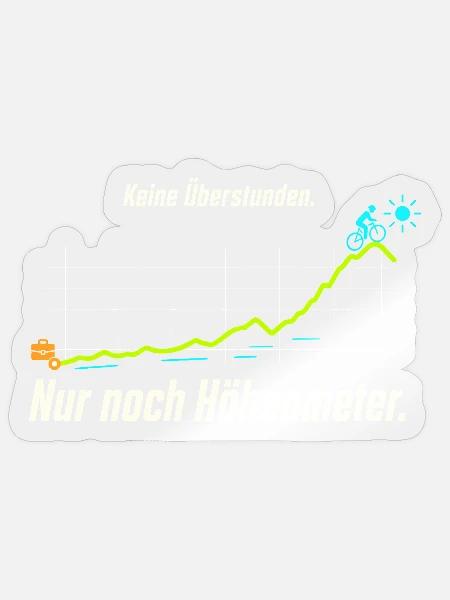 Rentner Fahrrad Ruhestand Radfahren - Sticker Größe S (10 x 10 cm) - Transparent glänzend