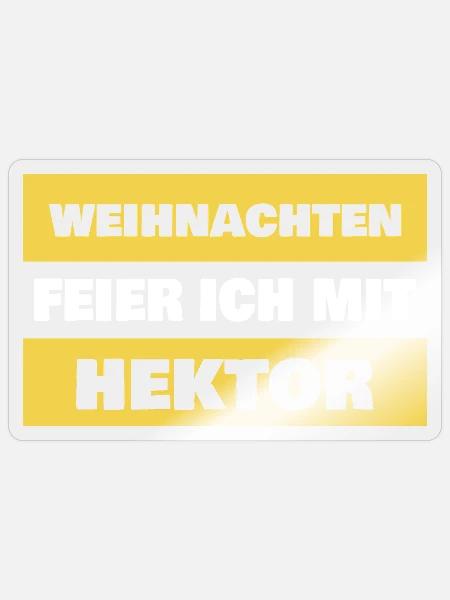 Geschenk für Hektor - Sticker Größe S (10 x 10 cm) - Transparent glänzend