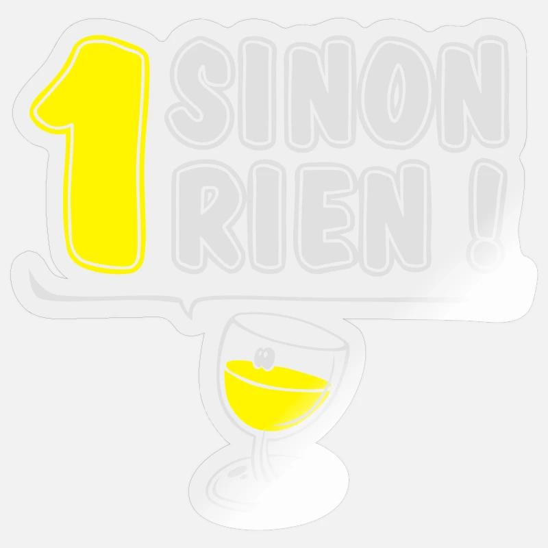 1 gelbe oder nichts Sticker Größe S (10 x 10 cm)