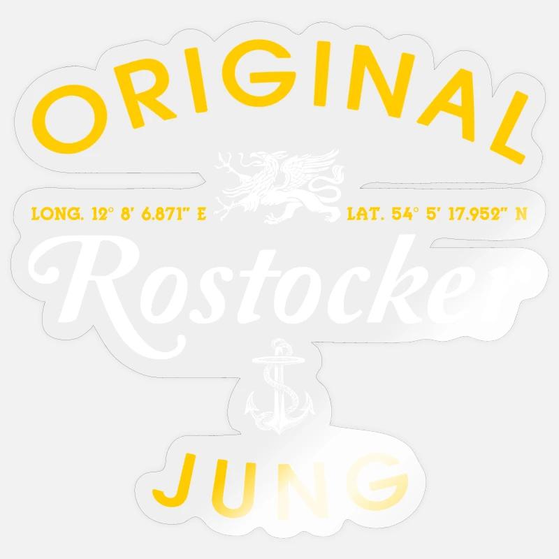 Original Rostocker Jung - Sticker size S (10 x 10 cm) - transparent glossy