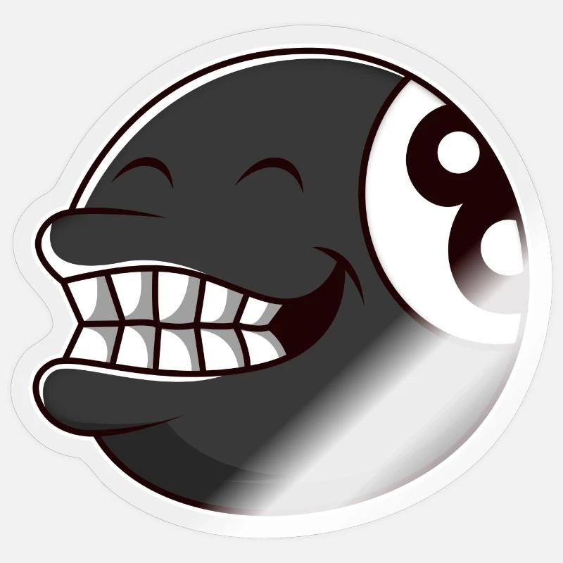 Boule de billard 8 Sticker taille S (10 x 10 cm)