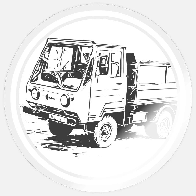 Multicar M25 - Sticker size S (10 x 10 cm) - transparent glossy