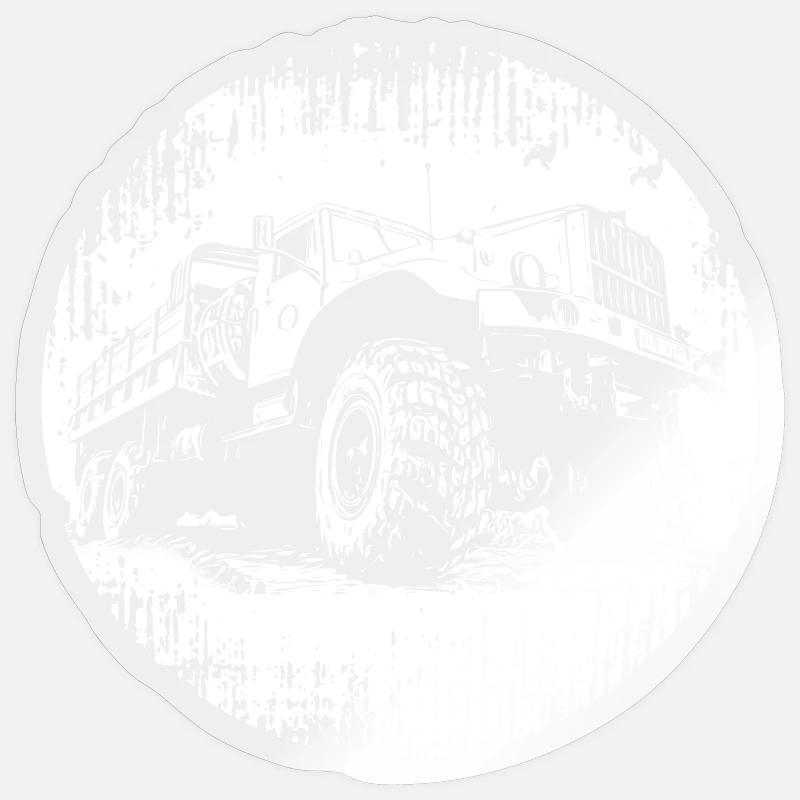Kraz Camion GDR OSTALGIE - Sticker taille S (10 x 10 cm) - brillant transparent