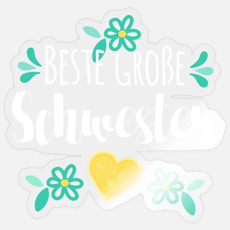 Beste Große Schwester Sticker Größe S (10 x 10 cm)
