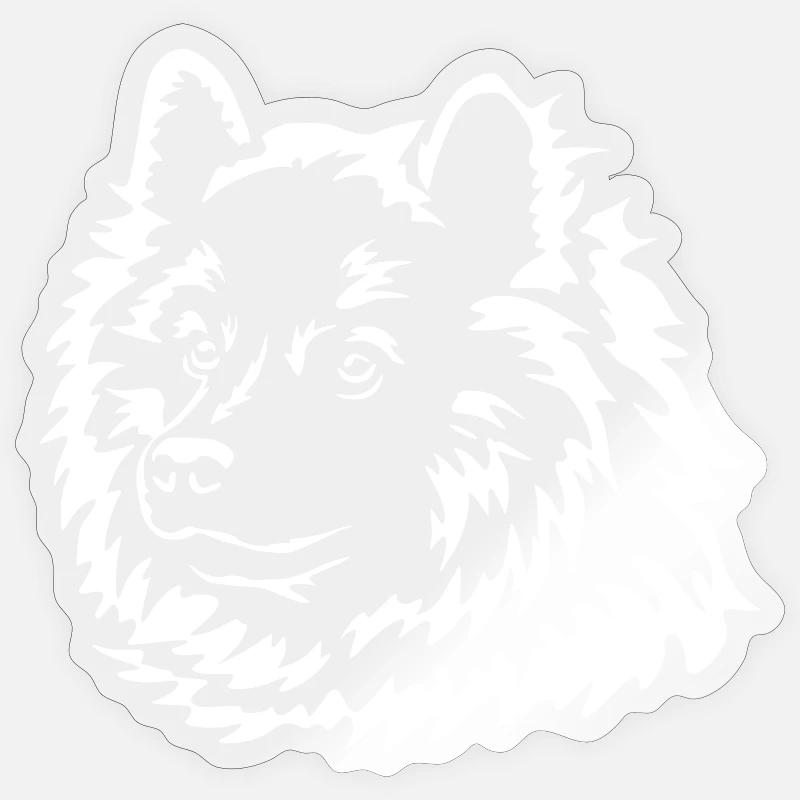 Eurasier Head « Black Edition » - Sticker taille S (10 x 10 cm) - brillant transparent