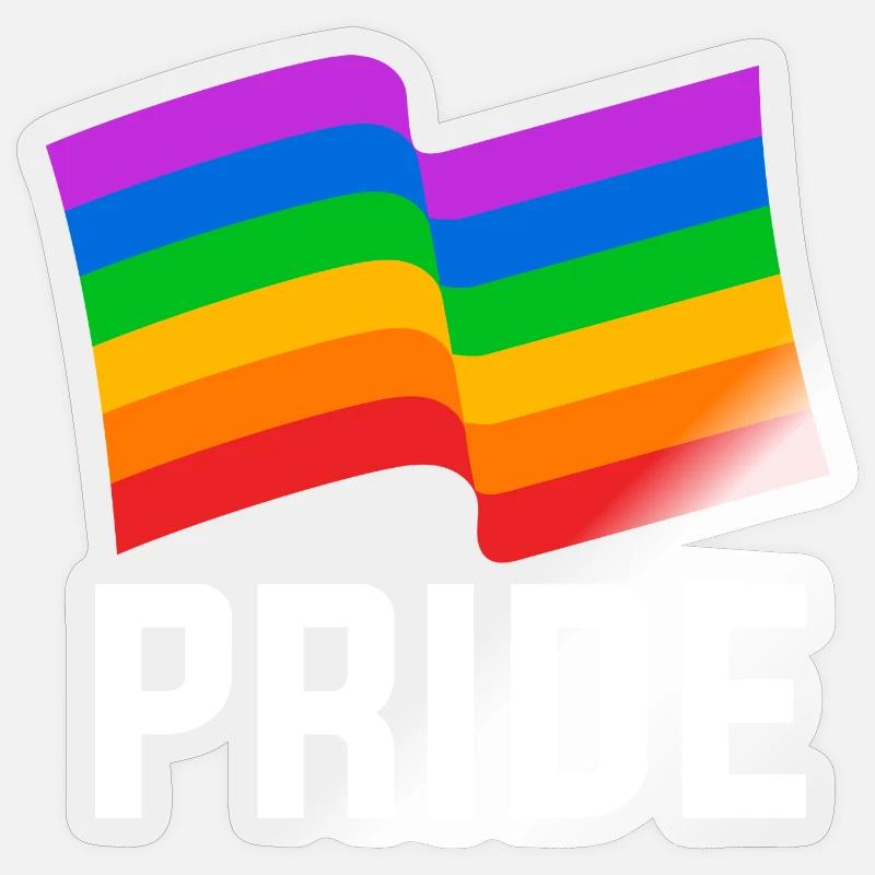 PRIDE Flag - Sticker Größe S (10 x 10 cm) - Transparent glänzend