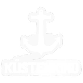 Küstenkind - Anker - Sticker Größe S (10 x 10 cm) - Transparent glänzend - Vorne