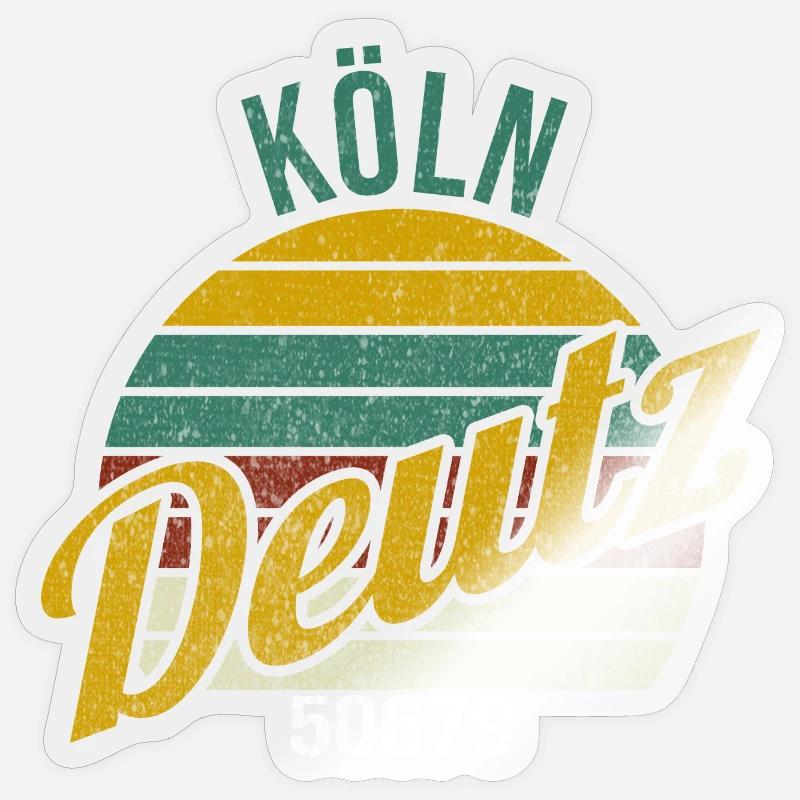 Kölsche Veedel - Köln-Deutz Sticker Größe S (10 x 10 cm)