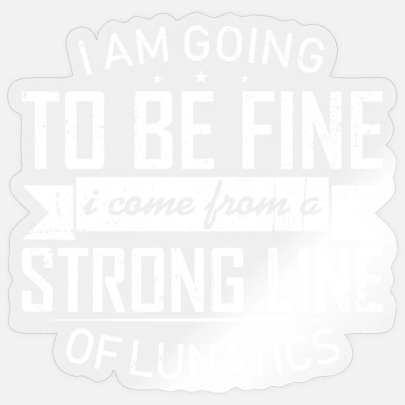 Strong Line Lunatics Tee - Sticker size S (10 x 10 cm) - transparent glossy