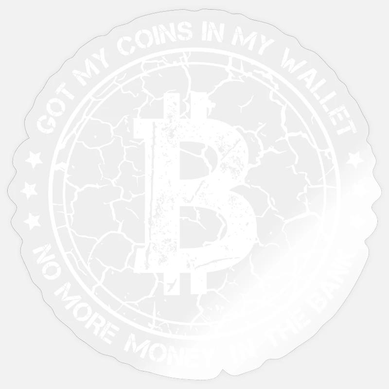Bitcoin BTC Krypto Crypto lustig cooler Spruch Sticker Größe S (10 x 10 cm)