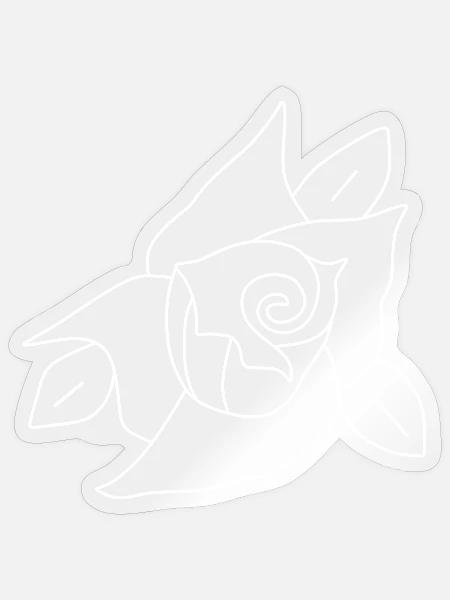 Blume weiß weiße Blume - Sticker Größe S (10 x 10 cm) - Transparent glänzend