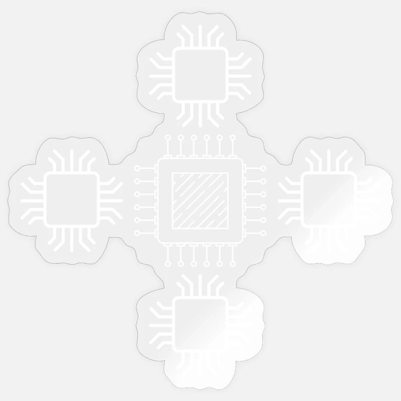 Computer, Motherboard, Festplatte Sticker Größe S (10 x 10 cm)