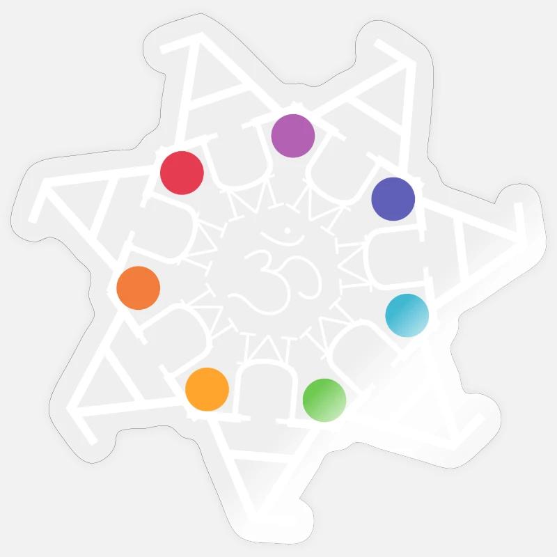 Aum - Sticker taille S (10 x 10 cm) - brillant transparent