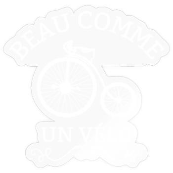 cyclist, bicycle, bicycle - Sticker size S (10 x 10 cm) - transparent glossy - Front