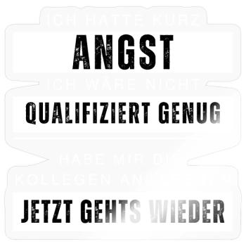 Unqualifizierte Kollegen Lustiger Spruch Arbeit - Sticker Größe S (10 x 10 cm) - Transparent glänzend - Vorne