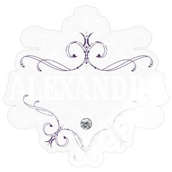 Alexandra Name Vorname Personalisiert - Sticker Größe S (10 x 10 cm) - Transparent glänzend - Vorne