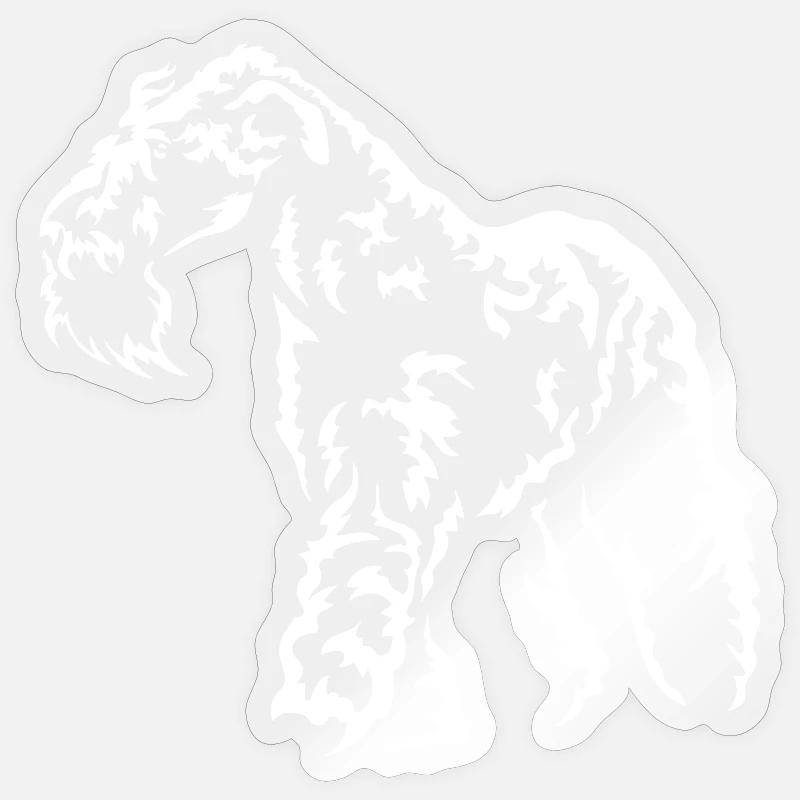 Kerry Blue Terrier « Édition Noire » - Sticker taille S (10 x 10 cm) - brillant transparent