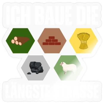 Siedler Schaf Brettspiel Freunde Geschenk - Sticker Größe S (10 x 10 cm) - Transparent glänzend - Vorne