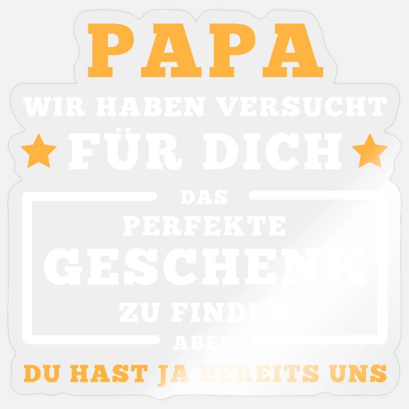 Papa Papi Vatertag. Perfekte Geschenk Deine Kinder Sticker Größe S (10 x 10 cm)