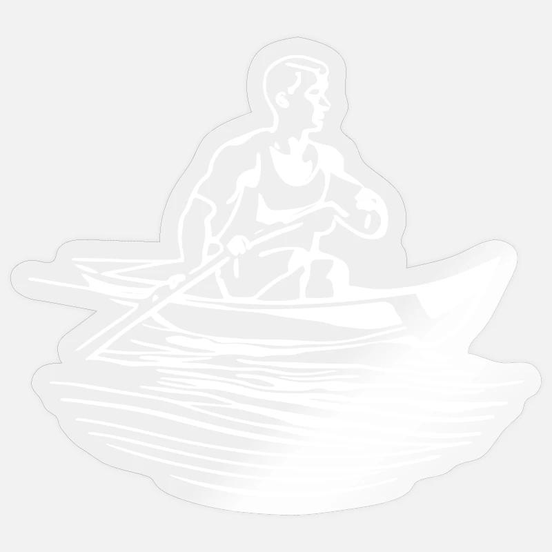 Kanute - Sticker Größe S (10 x 10 cm) - Transparent glänzend
