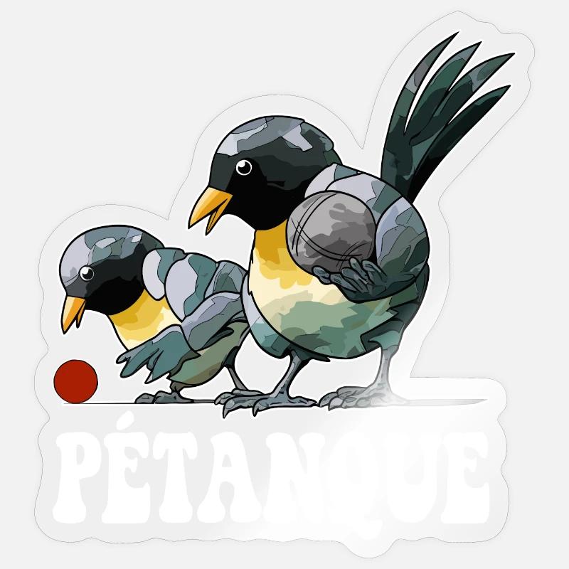 Boules de boules de boules pour pétanque - Sticker taille S (10 x 10 cm) - brillant transparent
