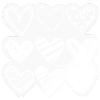Doodle Hearts Sketchset - Sticker size S (10 x 10 cm) - transparent glossy - Front