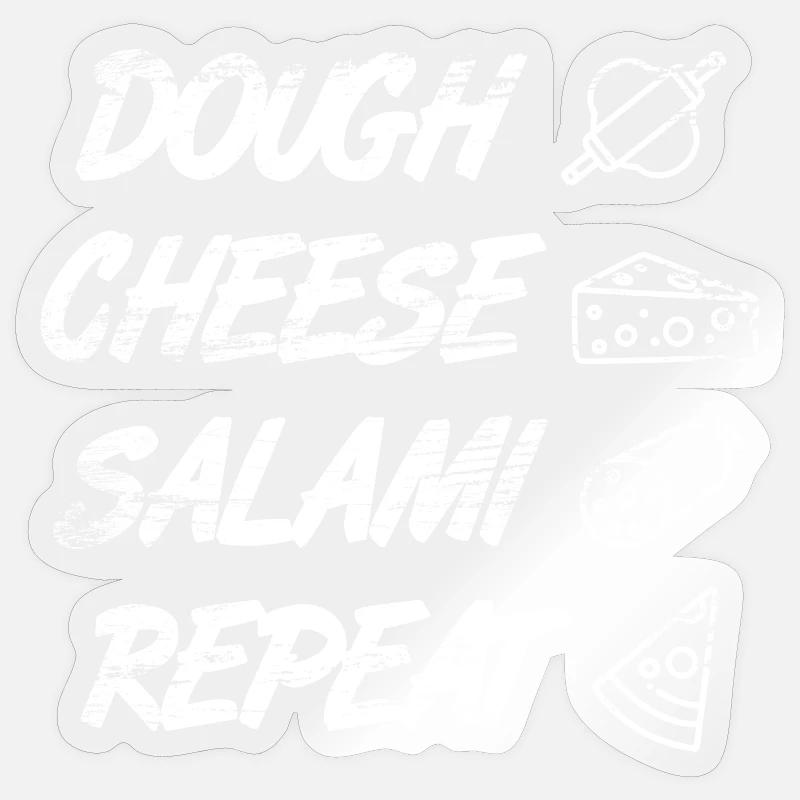 Dough Cheese Salami Repeat Sticker size S (10 x 10 cm)