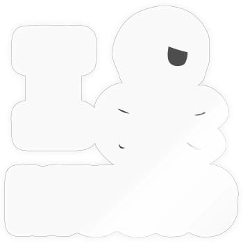 I Piratenmusik - Sticker Größe S (10 x 10 cm) - Transparent glänzend - Vorne