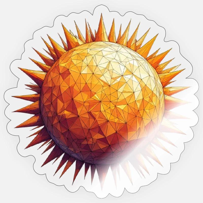 Polygone solaire - Sticker taille S (10 x 10 cm) - brillant transparent